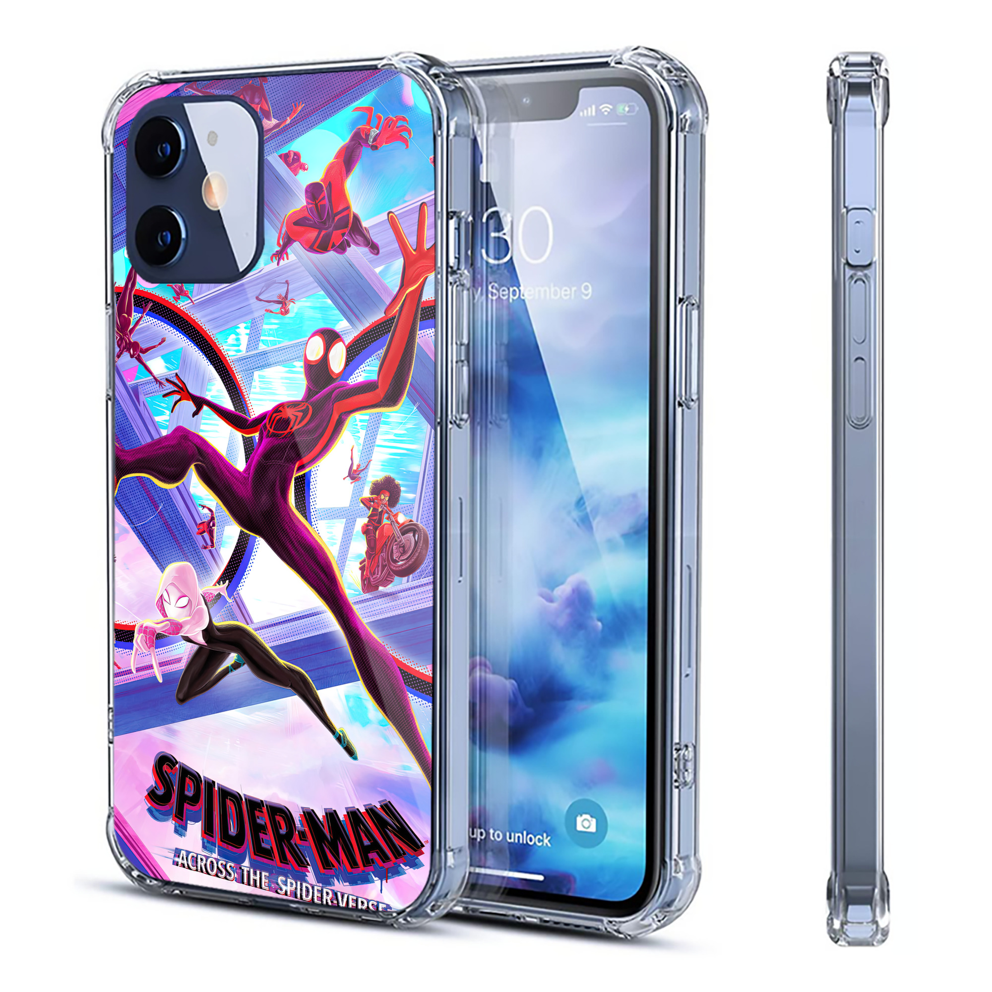 （画像用） Spider Man スパイダーマン 【iPhone 12シリーズ対応】透明スマホケース（クリアソフトケース）